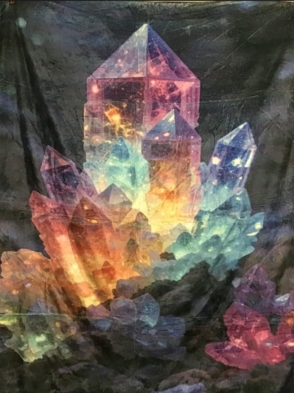 Multicolor Crystal Cluster Blanket - Home Decor
